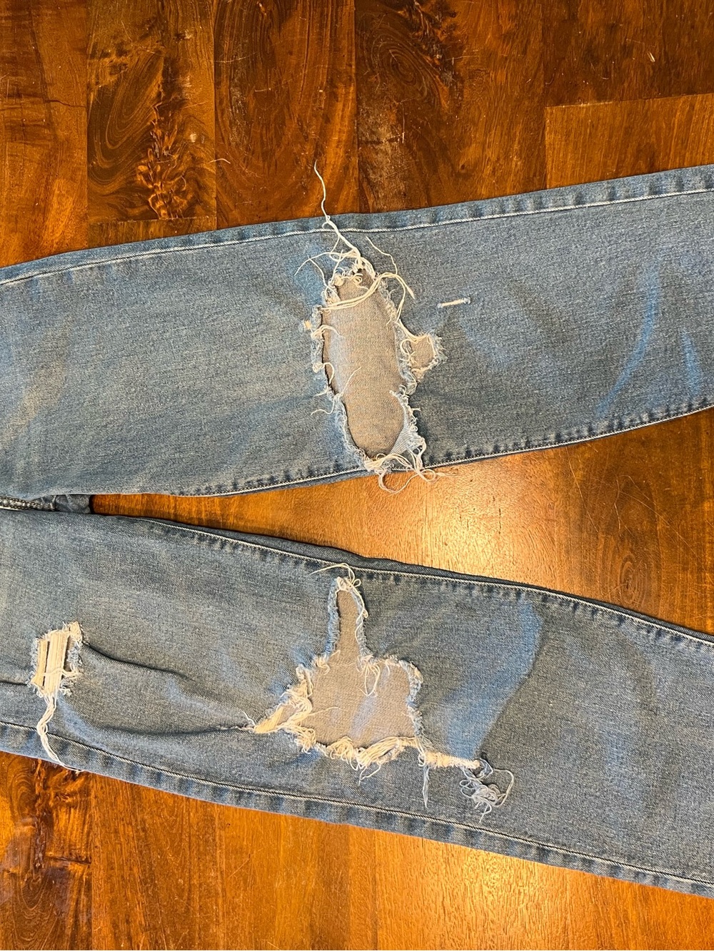 Women’s Light Blue Distressed Denim Jeans